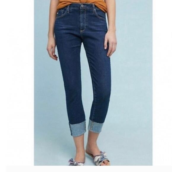 Adriano Goldschmeid for Anthropologie The Stevie Cuff straight leg jeans size 26 - Picture 8 of 12